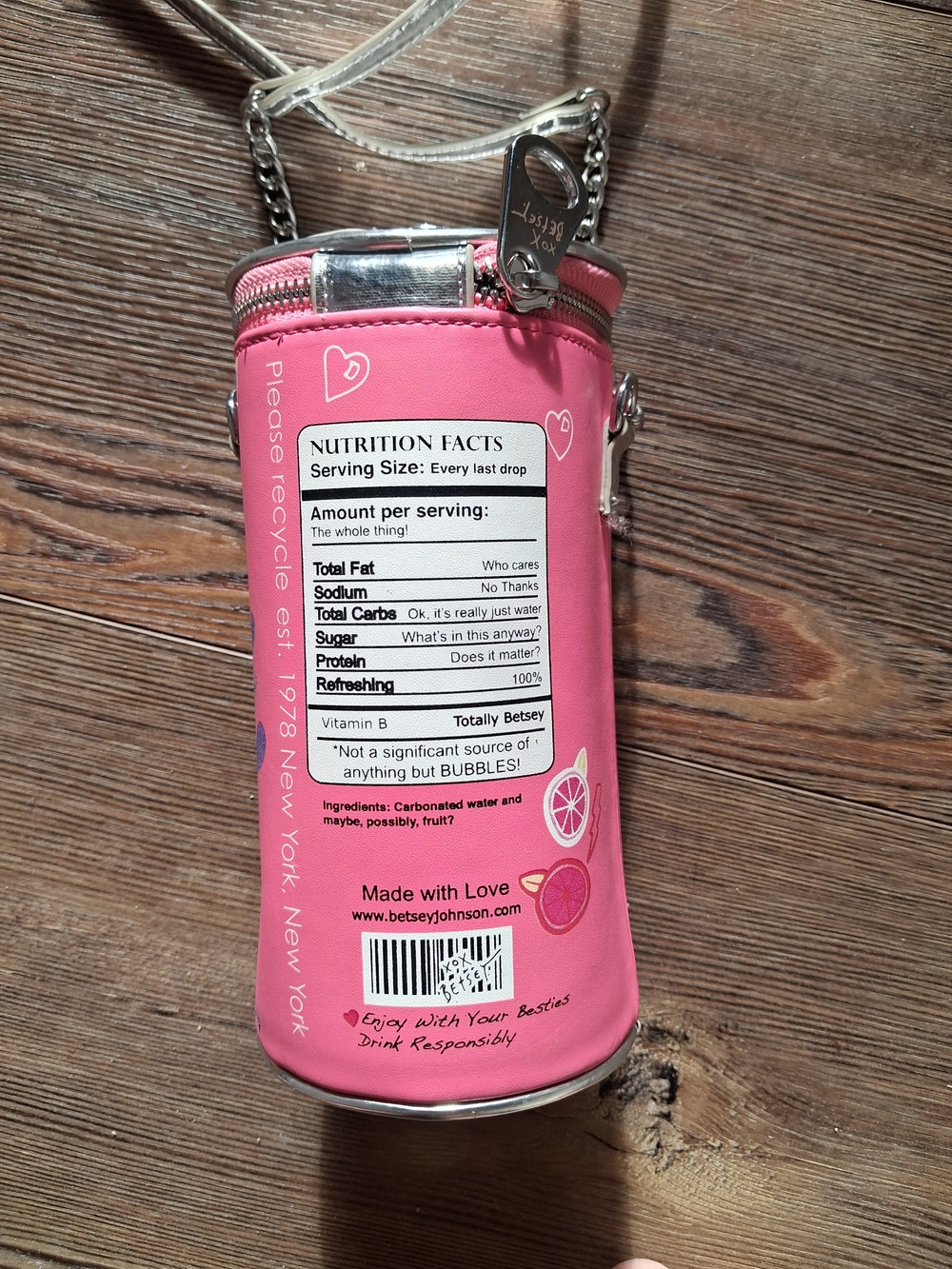 RARE Betsey Johnson Le Bubbles Pink Cylinder Crossbody Bag - Picture 4 of 7